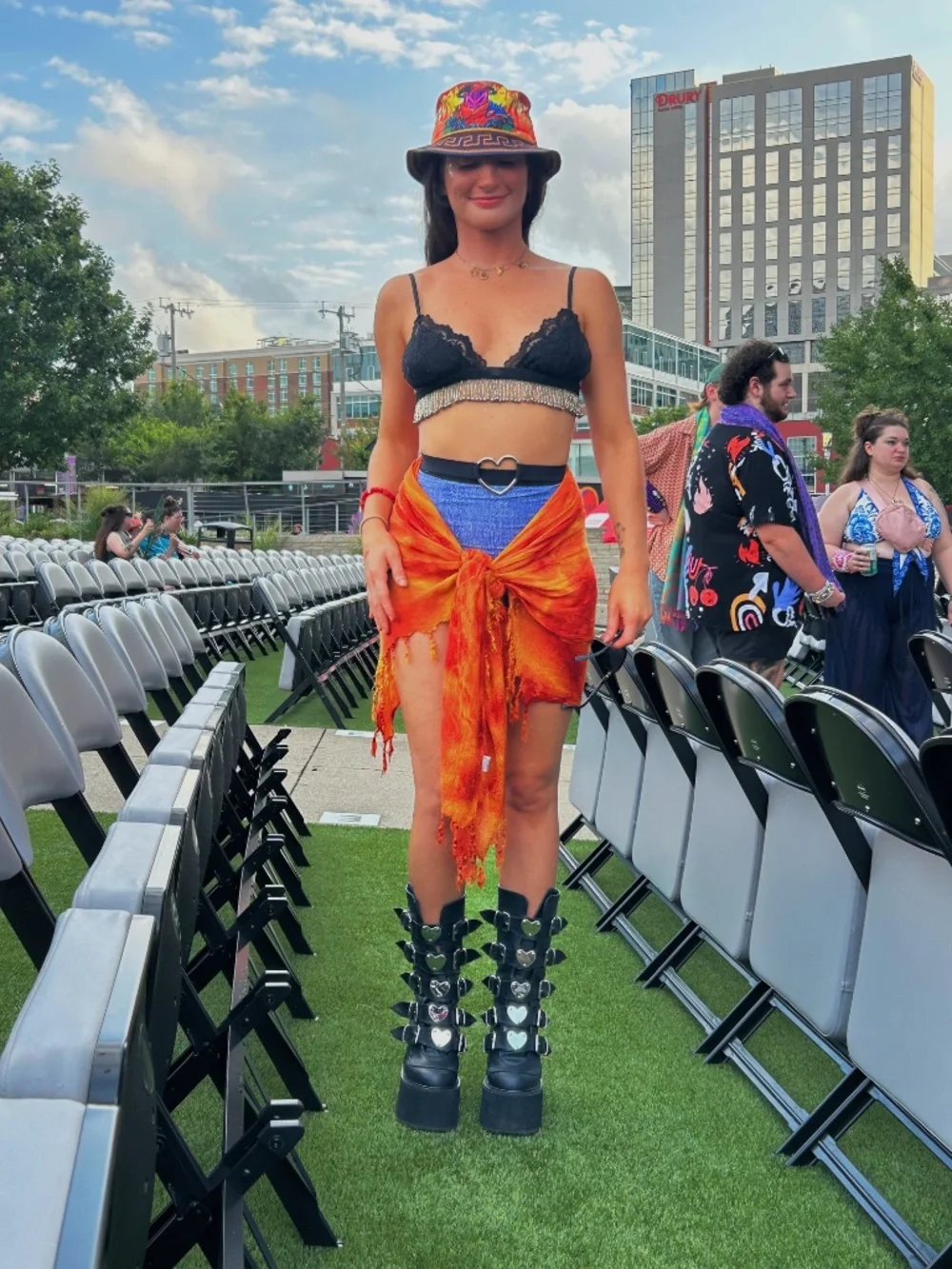 Dolls kill platform buckle festival boots
